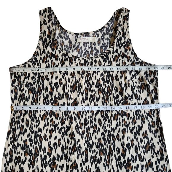 Faded Glory Brown Cream Animal Print Sleeveless Tank Top Size L - Picture 7 of 10